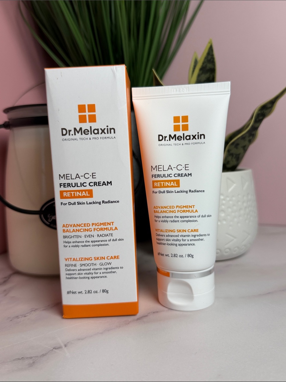 Dr. Melaxin Mela-C-E Ferulic Retinal Cream - White & Orange